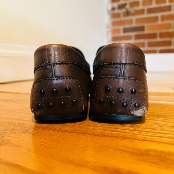 TOD'S Brown Leather Loafers Men's Size 7.5 - Picture 10 of 16
